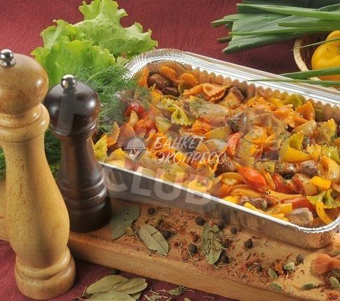 Фарфалле с Куриными Сердечками Аффетто