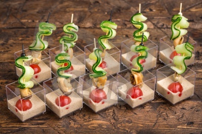 Канапе Анаго с овощами