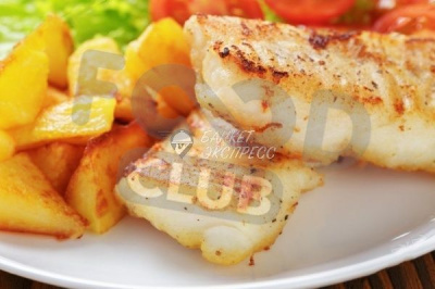 Филе трески на подложке из золотистого картофеля 10 шт