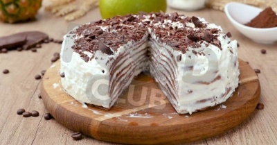 Блинный торт шоколадный