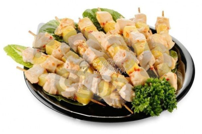 Куриные шашлычки с ананасом 10 шт