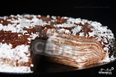 Блинный торт со сгущенкой